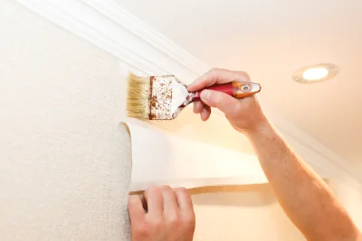 Pose de papier peint à Lacanche — revêtements muraux et toiles de verre